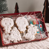 Christmas Colour In Cookies Gift Set - 4 Iced Vanilla Cookies with Edible Pens
